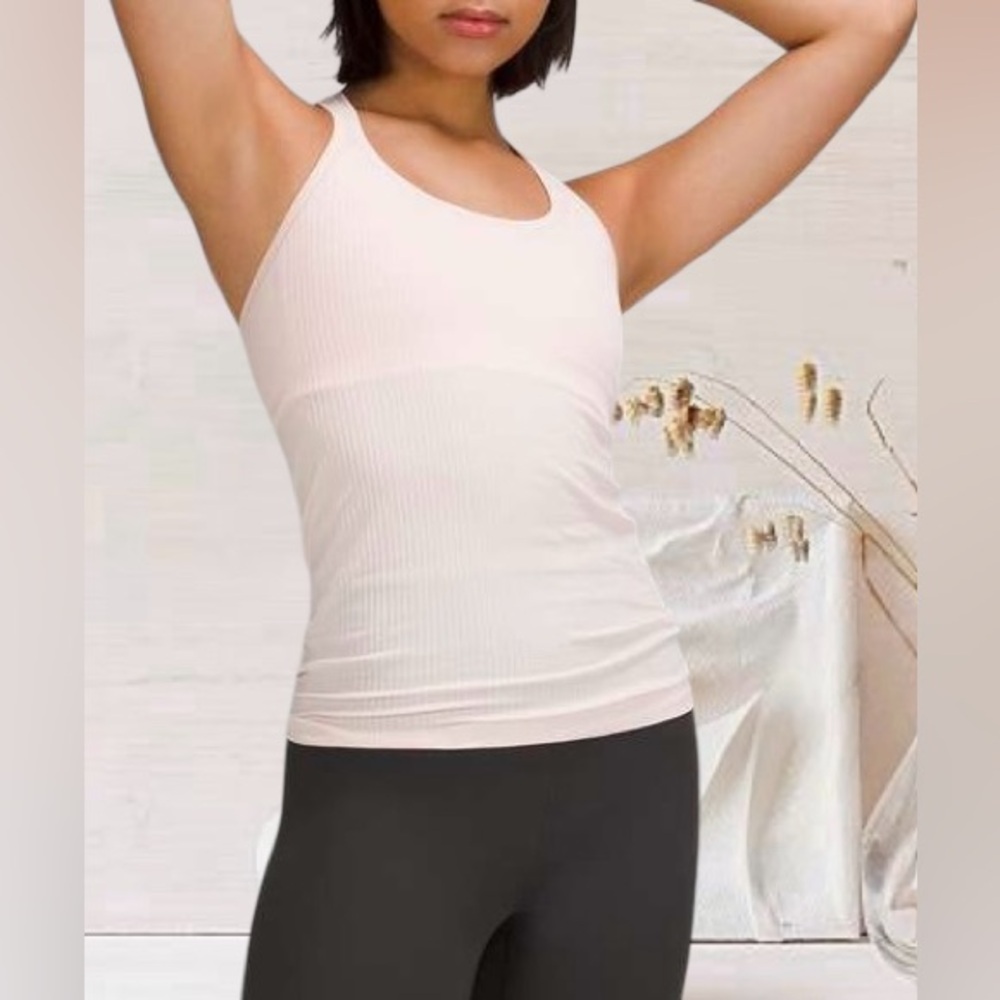 RARE! NEW Lululemon 2022 Ebb to Street Tank Top Sz. 14 - Strawberry Milkshake - Picture 8 of 8